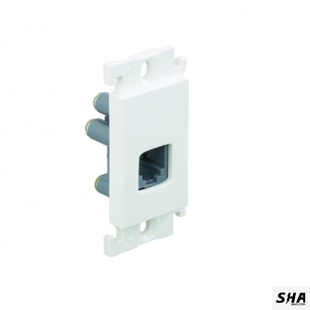 Legrand Mylinc Tele Socket 1 Module (White) 6755 41 - Sha360