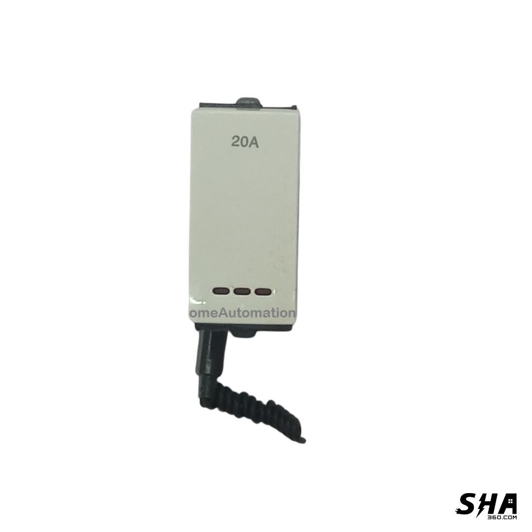 GM Modular G-Nine Viva 16A/20A 1-Way Switch with LED indicator (White) AB 1 006 - Sha360