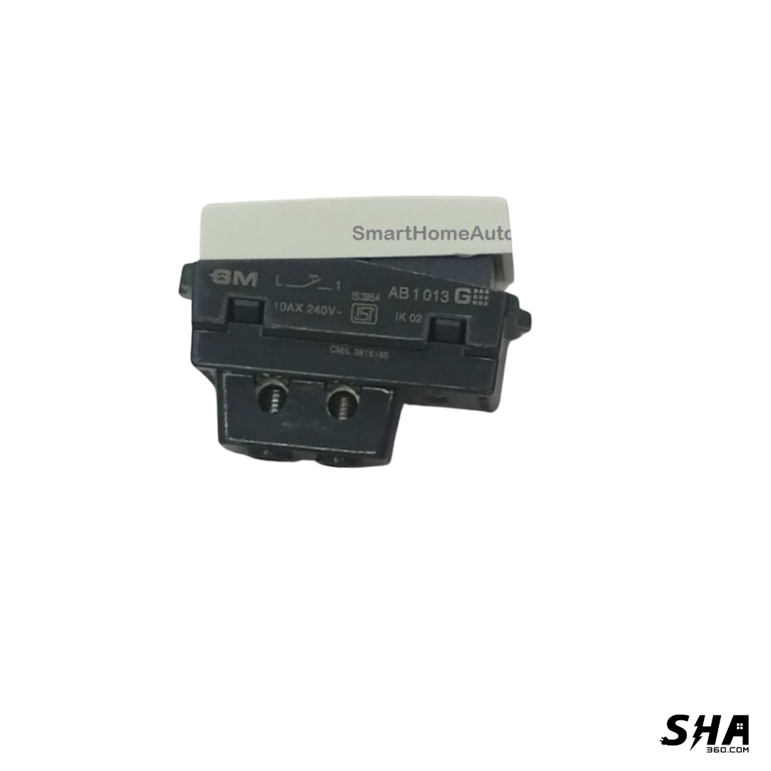 GM Modular G-Nine Viva 6A/10A Bell Switch (White) AB 1 013 - Sha360