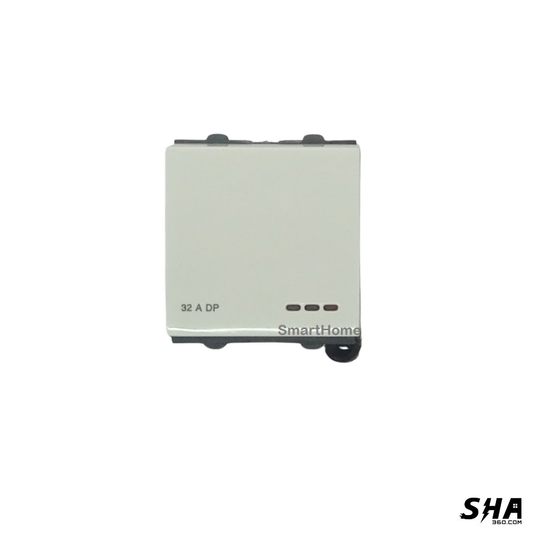 GM Modular G-Nine Viva 32A DP 1-Way Switch with LED indicator (White) AB 2 024 - Sha360