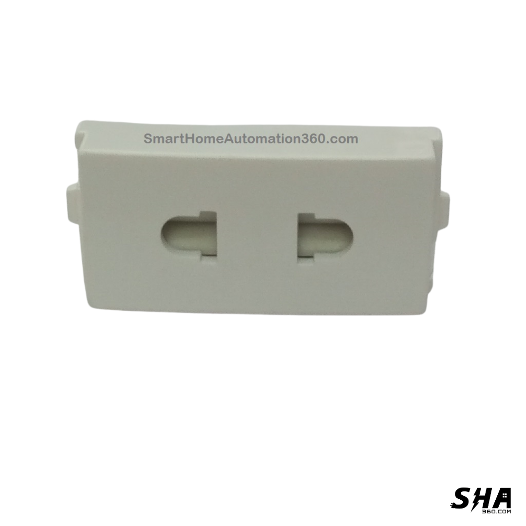 GM Modular G-Nine 6A 2 pin Socket Euro (White) AB 1 028 - Sha360 GM Modular G-Nine 6A 2 pin Socket Euro (White) AB 1 028 - Sha360