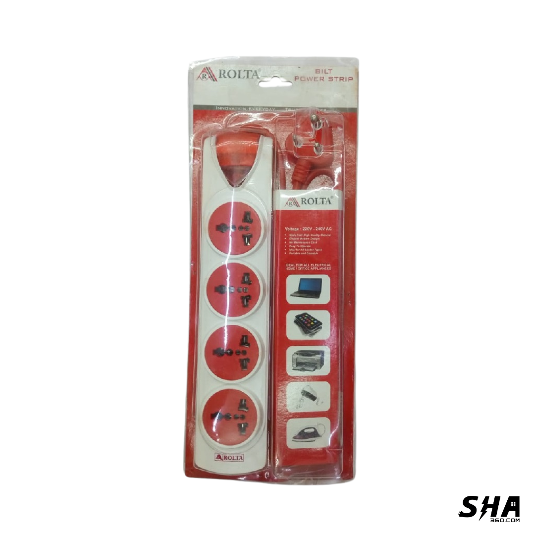 Rolta Bilt Extension Power Spike 4+1, Indicator, International Sockets & Switches - Sha360
