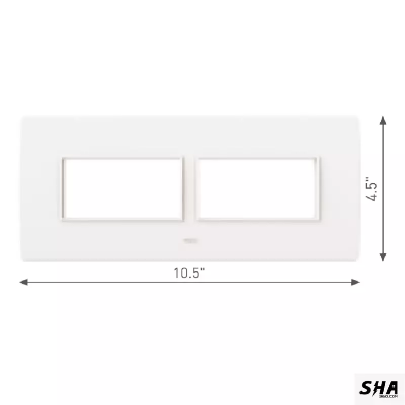GM Modular G-Nine 8 Module (10x4) Cover Plate (White) - Sha360
