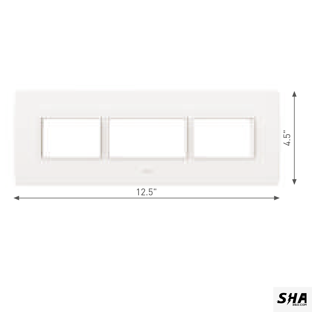 GM Modular G-Nine 10 Module (12x4) Cover Plate (White) - Sha360 GM Modular G-Nine 10 Module (12x4) Cover Plate (White) - Sha360