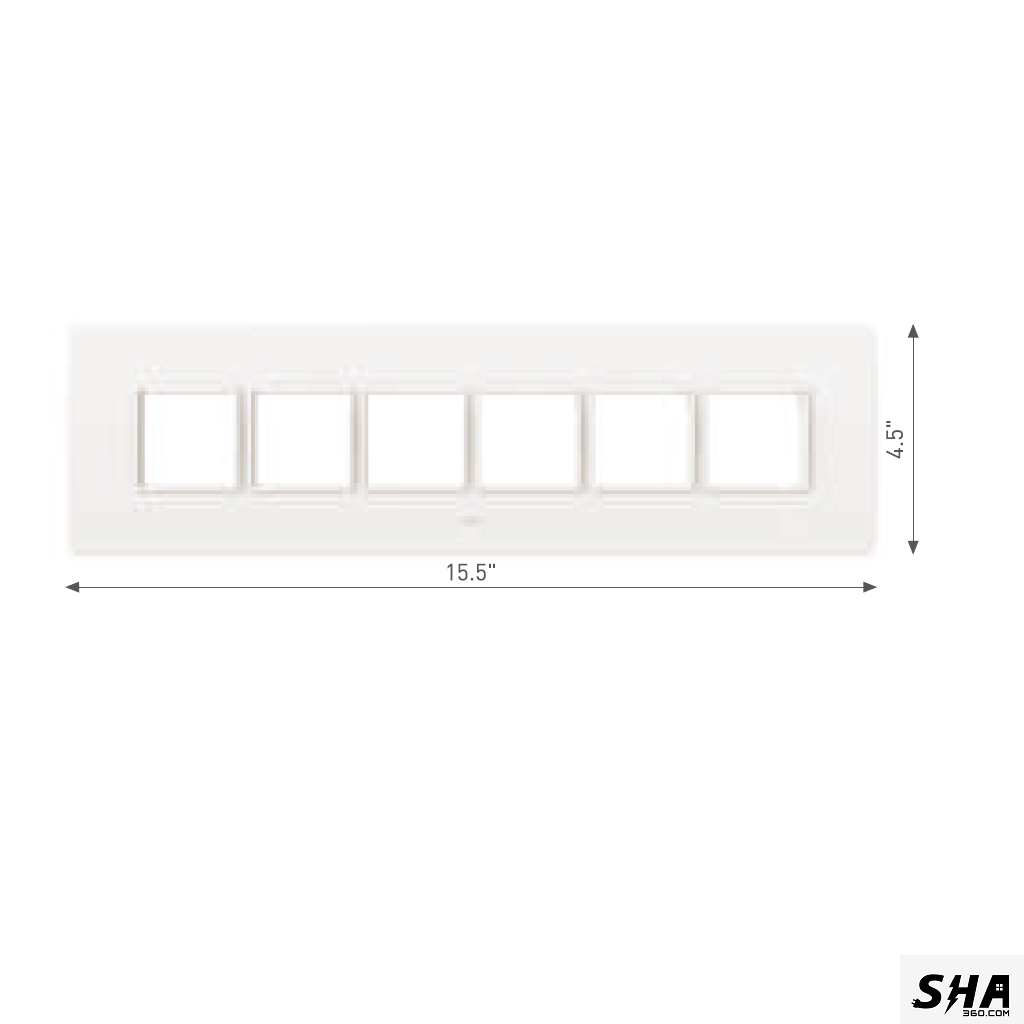 GM Modular G-Nine 12 Module (15x4) Cover Plate (White) - Sha360 GM Modular G-Nine 12 Module (15x4) Cover Plate (White) - Sha360
