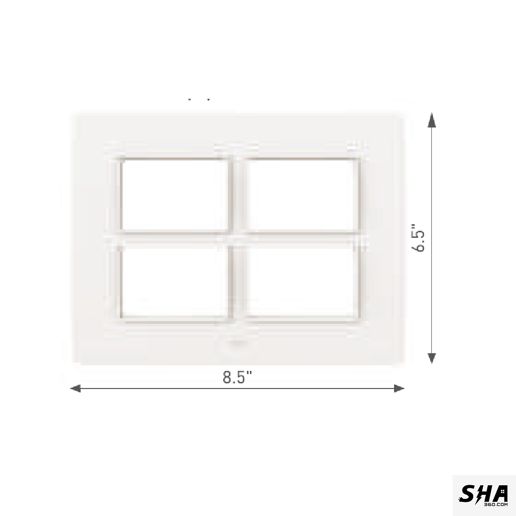 GM Modular G-Nine 12 Module (8x6) Cover Plate (White) - Sha360 GM Modular G-Nine 12 Module (8x6) Cover Plate (White) - Sha360