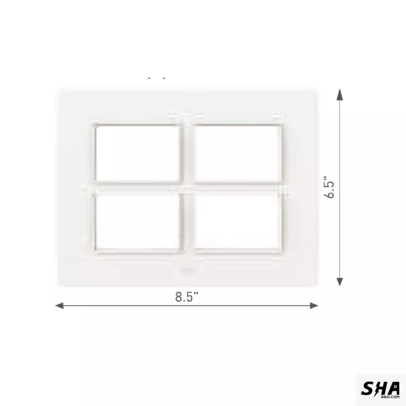 GM Modular G-Nine 12 Module (8x6) Cover Plate (White) - Sha360