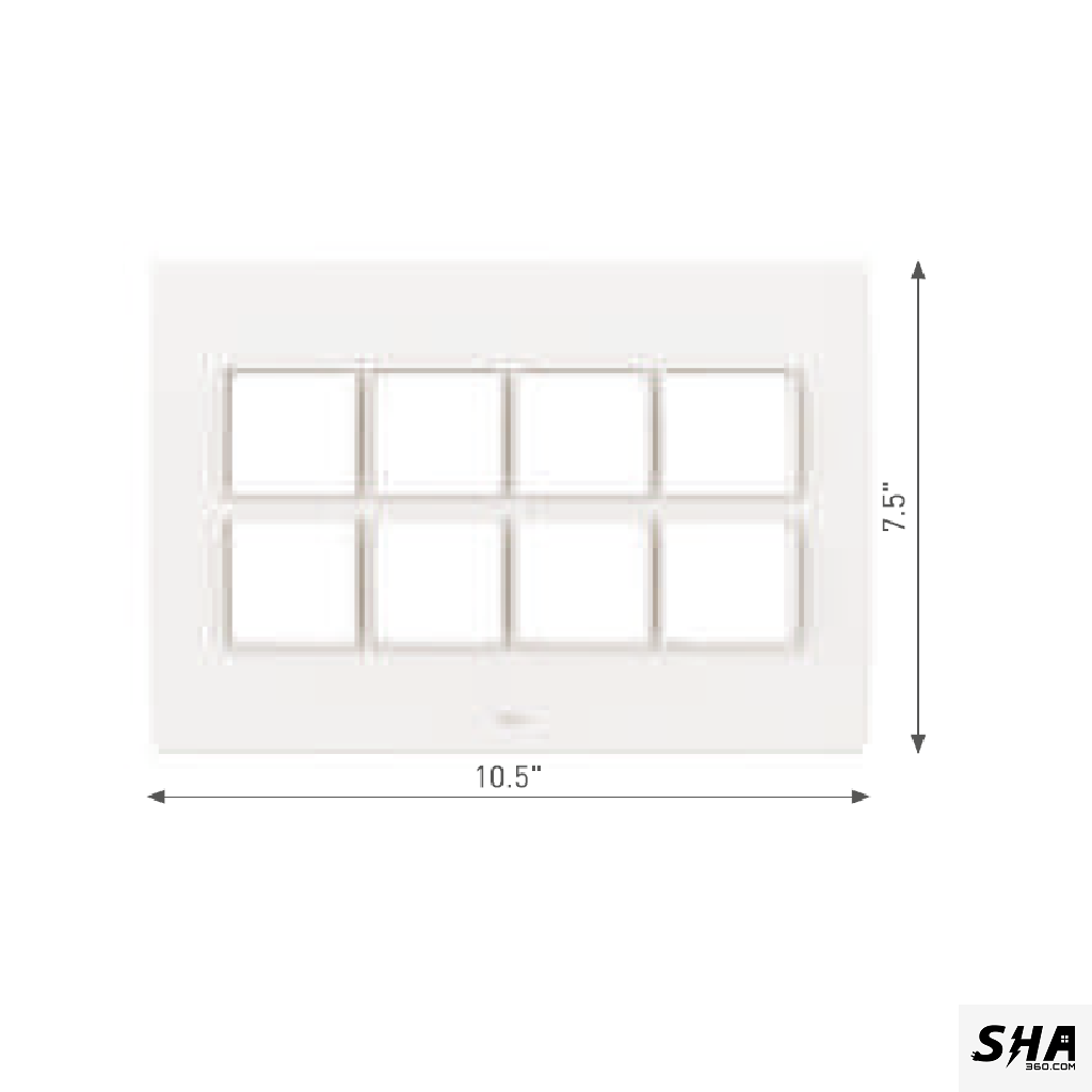 GM Modular G-Nine 16 Module (10x6) Cover Plate (White) - Sha360