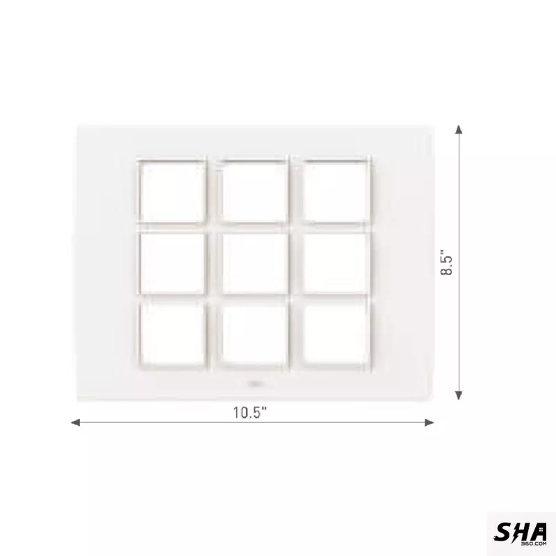 GM Modular G-Nine 18 Module (10x8) Cover Plate (White) - Sha360