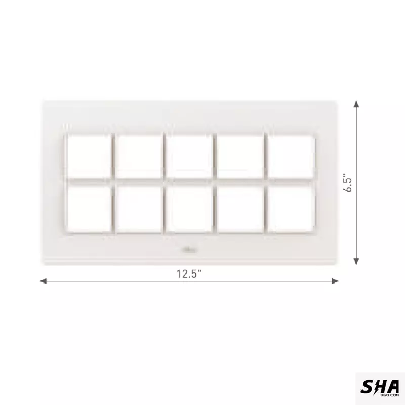 GM Modular G-Nine 20 Module (12x6) Cover Plate (White) - Sha360