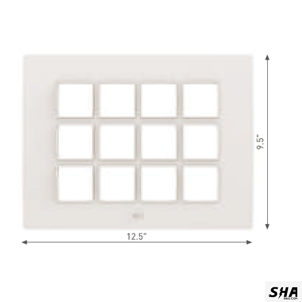 GM Modular G-Nine 24 Module (12x8) Cover Plate (White) - Sha360 GM Modular G-Nine 24 Module (12x8) Cover Plate (White) - Sha360