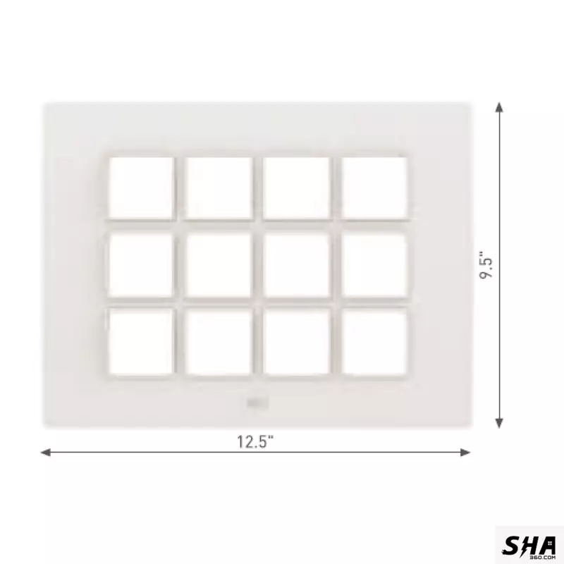 GM Modular G-Nine 24 Module (12x8) Cover Plate (White) - Sha360