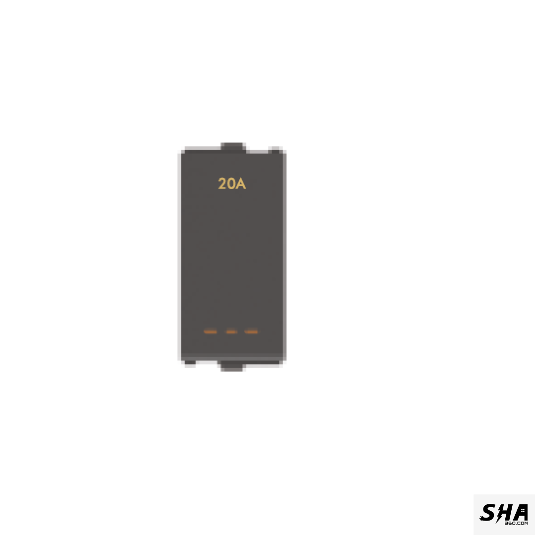 GM Modular G-Nine Viva 16A/20A 1-Way Switch with LED Indicator (Grey-Graphite Magnesia) - Sha360
