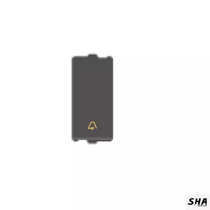 GM Modular G-Nine Viva 6A/10A Bell Push Switch (Grey-Graphite Magnesia) - Sha360
