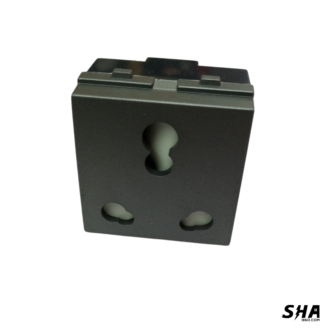 GM Modular G-Nine 16A/20A Socket (Grey-Graphite Magnesia) - Sha360