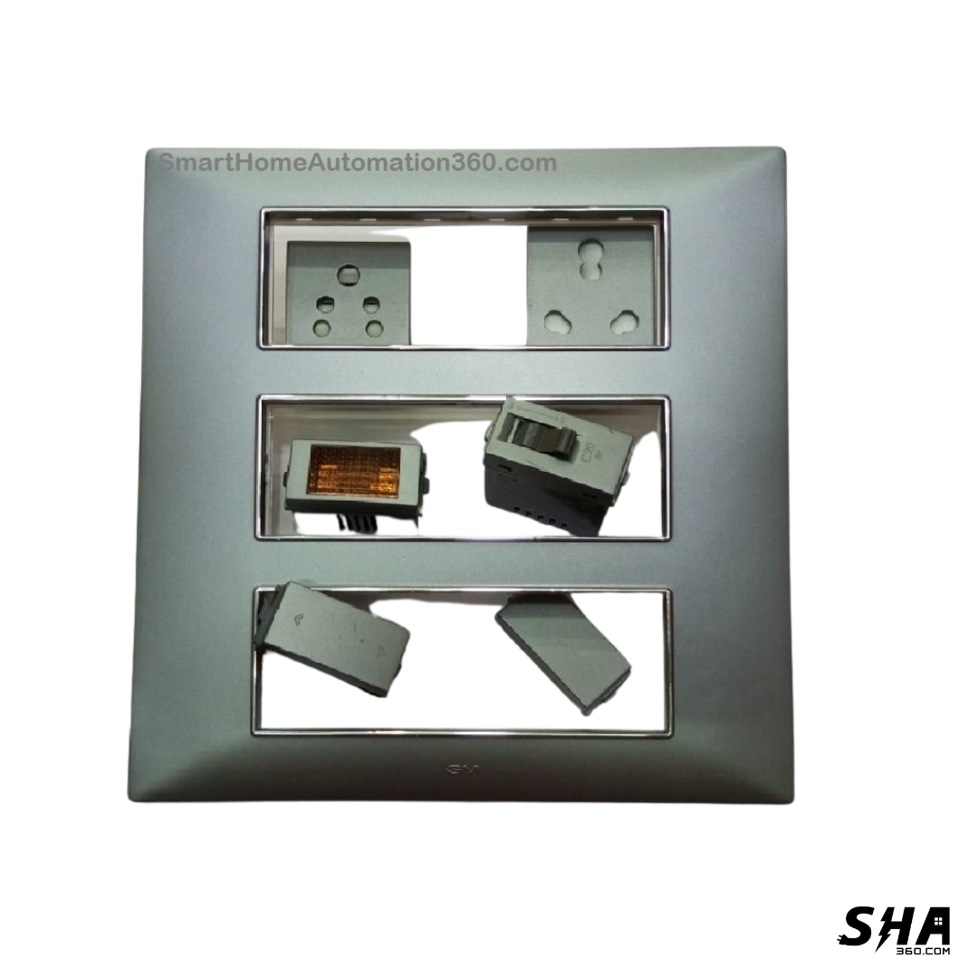 GM Modular G-Nine 18 Module Cover Plate X-Pulse (Grey-Graphite Magnesia) - Sha360 GM Modular G-Nine 18 Module Cover Plate X-Pulse (Grey-Graphite Magnesia) - Sha360