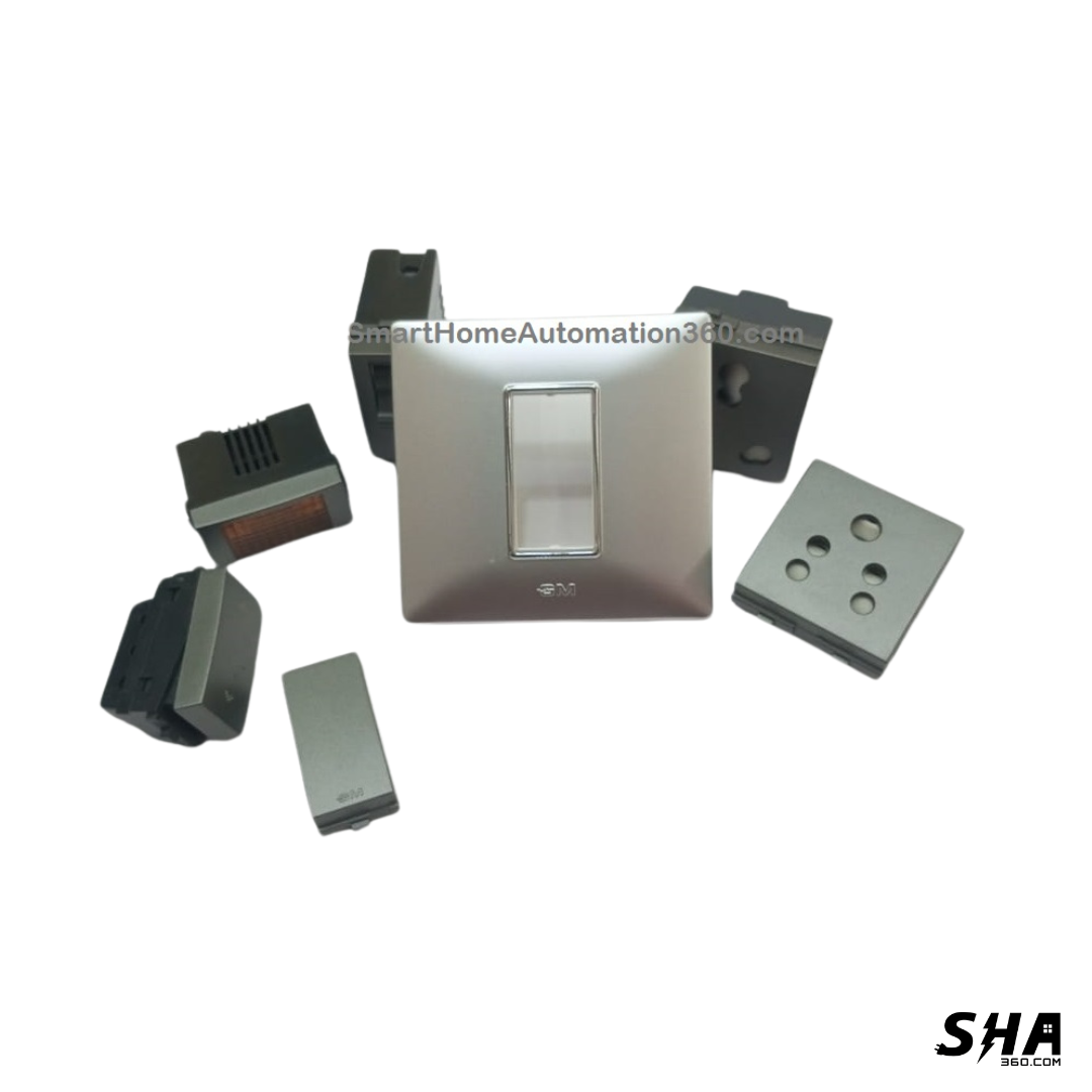 GM Modular G-Nine 1 Module Cover Plate X-Pulse (Silver) - Sha360 GM Modular G-Nine 1 Module Cover Plate X-Pulse (Silver) - Sha360