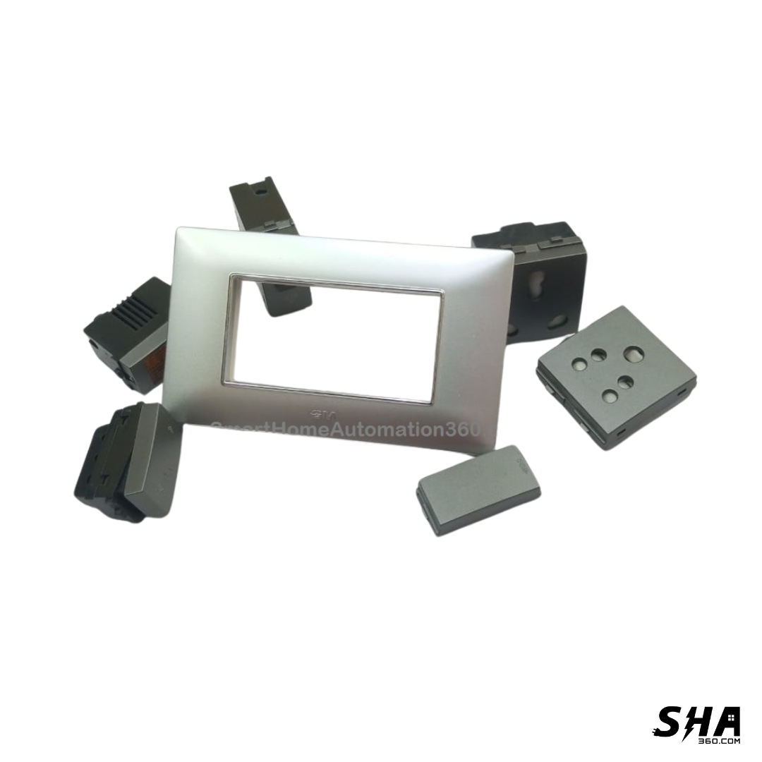 GM Modular G-Nine 4 Module Cover Plate X-Pulse (Silver) - Sha360 GM Modular G-Nine 4 Module Cover Plate X-Pulse (Silver) - Sha360