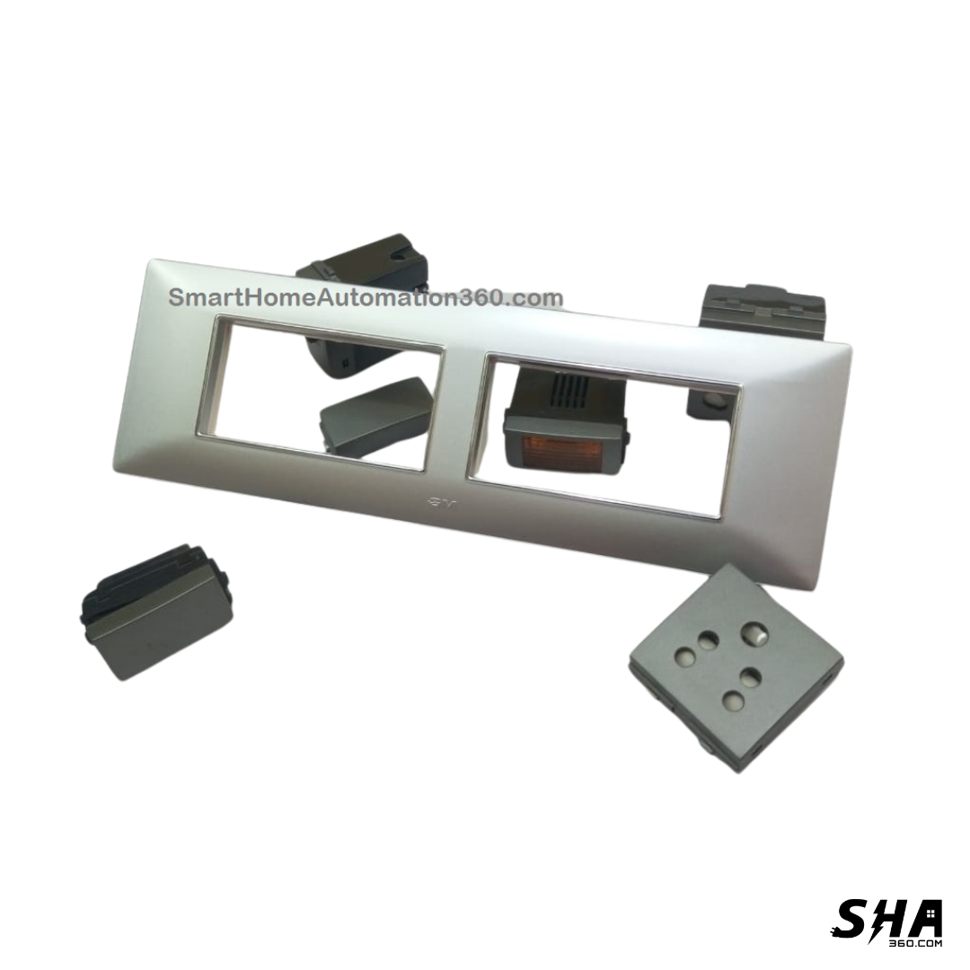 GM Modular G-Nine 8 Module Cover Plate X-Pulse (Silver) - Sha360 GM Modular G-Nine 8 Module Cover Plate X-Pulse (Silver) - Sha360