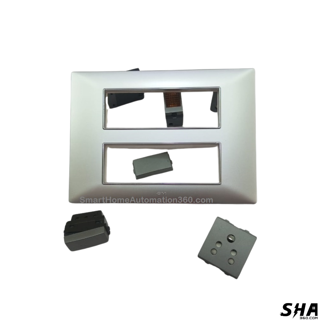 GM Modular G-Nine 12 Module Cover Plate X-Pulse (Silver) - Sha360 GM Modular G-Nine 12 Module Cover Plate X-Pulse (Silver) - Sha360