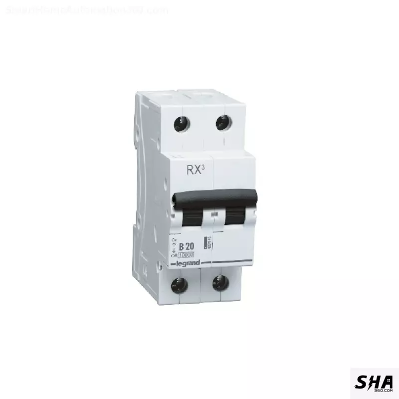 Legrand MCB 20A Double Pole (2-Pole) 10kA B Curve Rx3 (4024 43) - Sha360