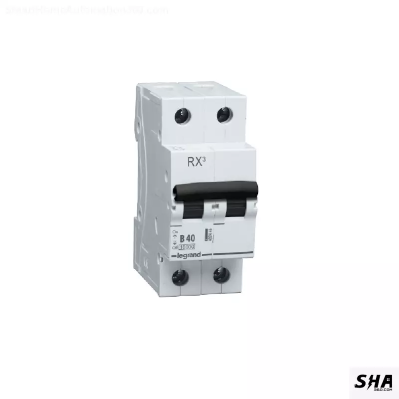 Legrand MCB 40A Double Pole (2-Pole) 10kA B Curve Rx3 (4024 45) - Sha360