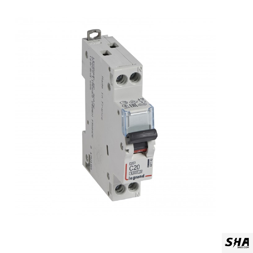 Legrand MCB 20A Single Pole (1-Pole) 10kA C Curve Dx3 (4085 93) - Sha360 Legrand MCB 20A Single Pole (1-Pole) 10kA C Curve Dx3 (4085 93) - Sha360