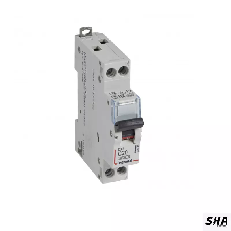 Legrand MCB 20A Single Pole (1-Pole) 10kA C Curve Dx3 (4085 93) - Sha360