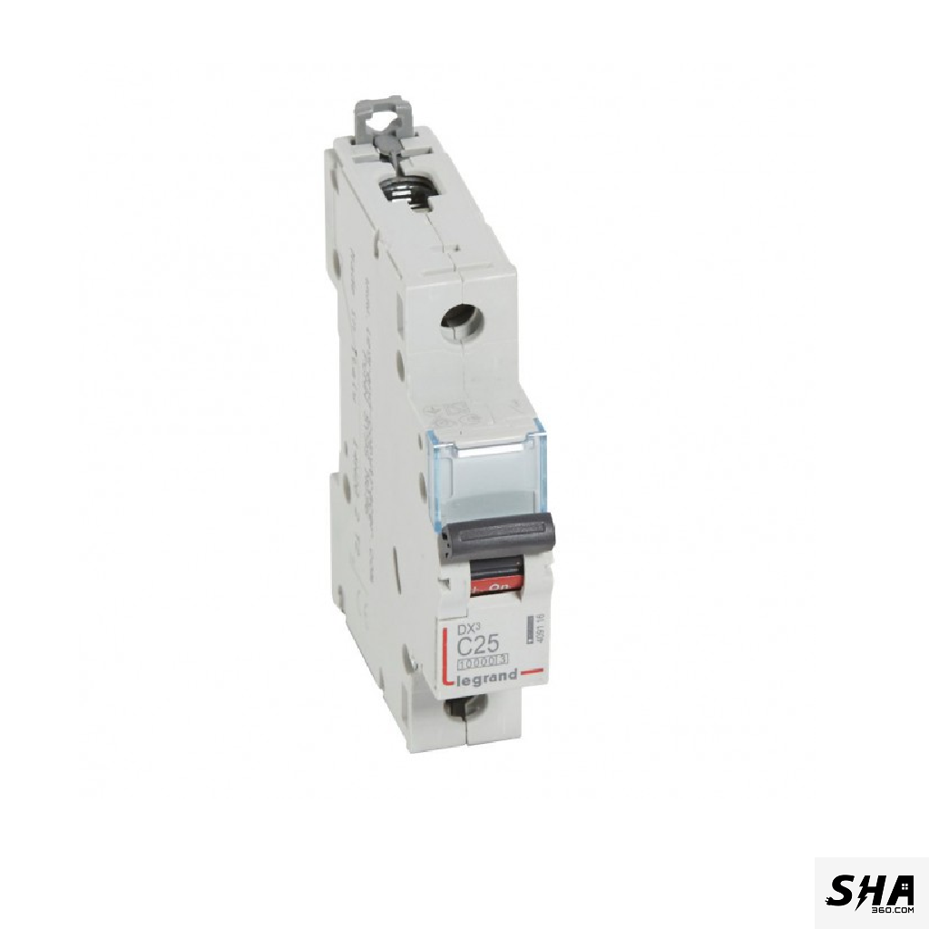 Legrand MCB 25A Single Pole (1-Pole) 10kA C Curve Dx3 (4085 94) - Sha360 Legrand MCB 25A Single Pole (1-Pole) 10kA C Curve Dx3 (4085 94) - Sha360