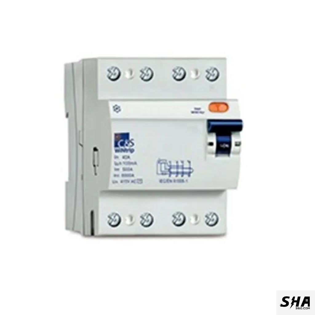 C&S Electric RCCB 40A 30mA Four Pole (4-Pole) 10kA (CSRB4P40A30) - Sha360