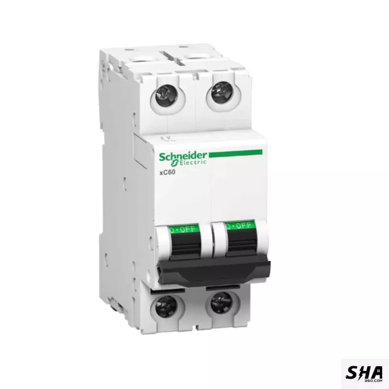 Schneider Electric MCB 40A Double Pole (2-Pole) 10kA C Curve (A9N2P40C) - Sha360