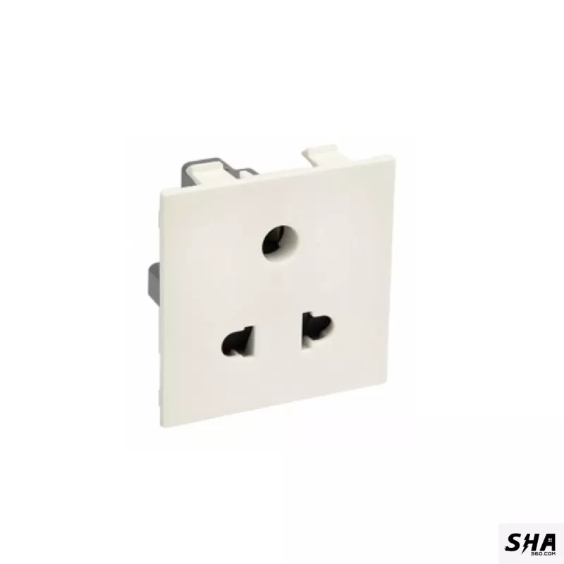 Legrand Britzy 6A 3 pin Socket 2M (White) - 6734 52 - Sha360