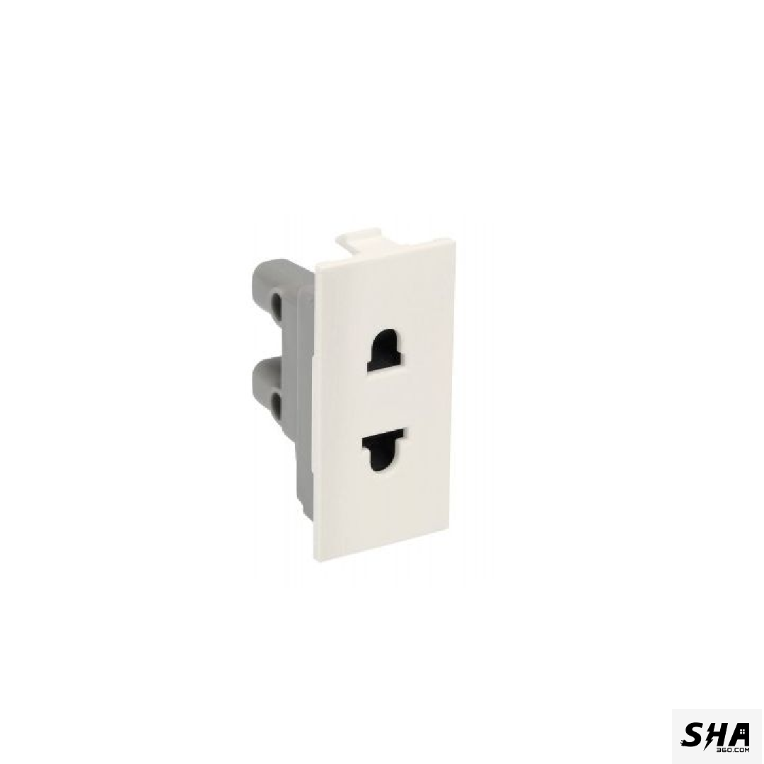 Legrand Britzy 6A Euro 2 pin Socket 1M (White) - 6734 53 - Sha360
