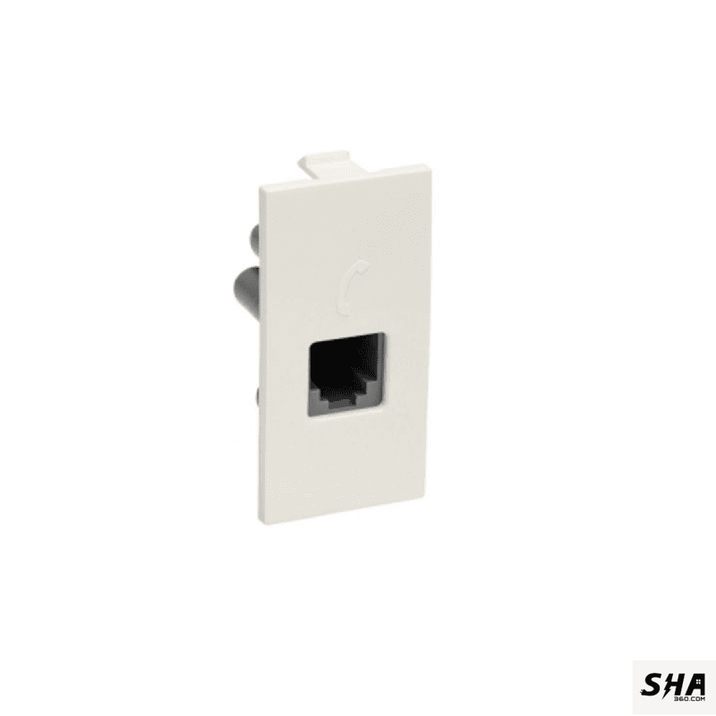 Legrand Britzy Tele Socket 1 Module (White) 6734 41 - Sha360