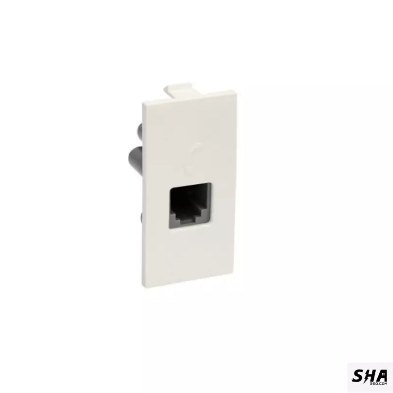 Legrand Britzy Tele Socket 1 Module (White) 6734 41 - Sha360