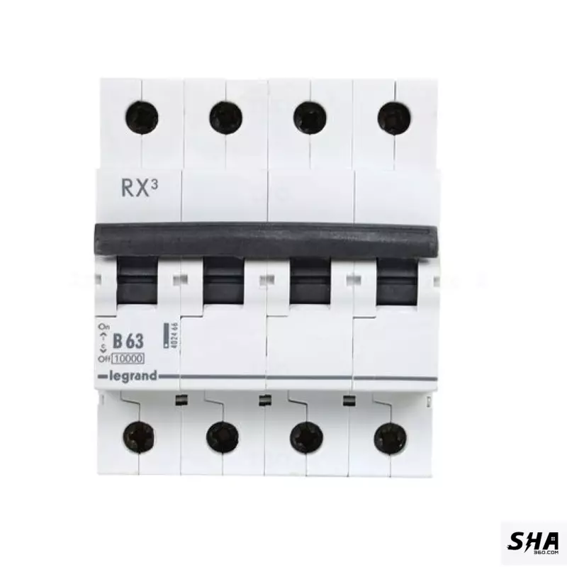 Legrand MCB 63A Four Pole (4-Pole) 10kA B Curve Rx3 (4024 66) - Sha360