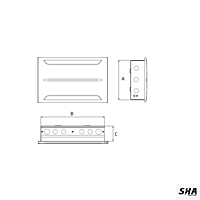 Vguard 10 Way Premium (10 MCBs-SP) SPN Distribution Board Double Door - GRVE01-10w - Sha360
