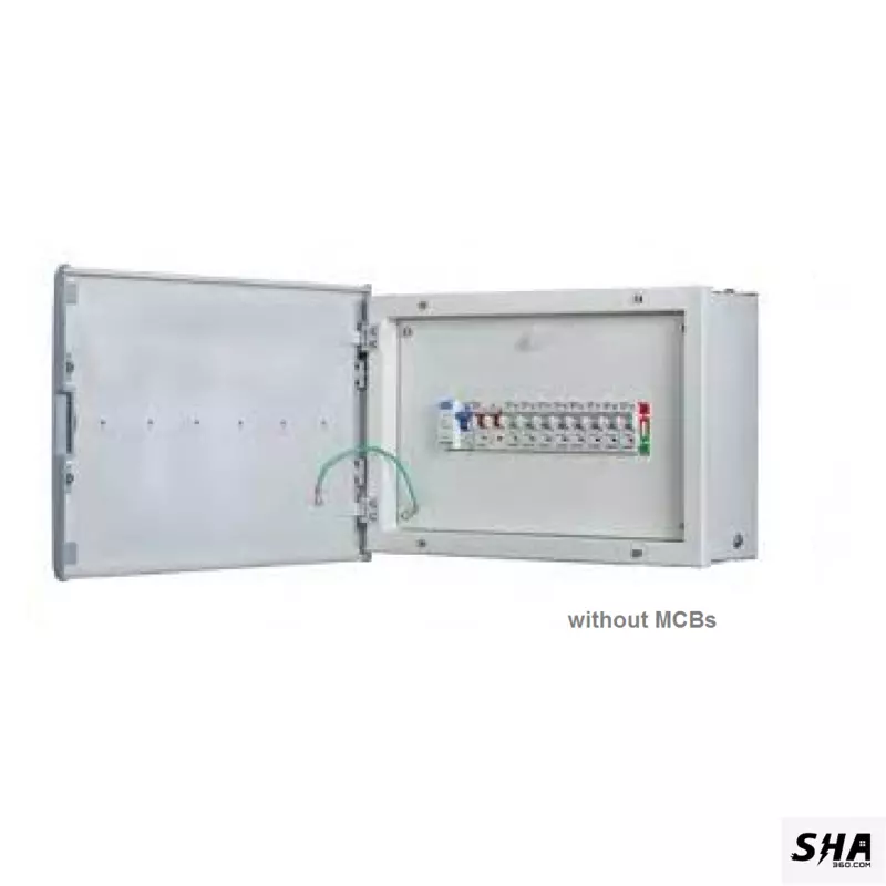 Vguard 12 Way Premium (12 MCBs-SP) SPN Distribution Board Double Door - GRVE01-12W - Sha360