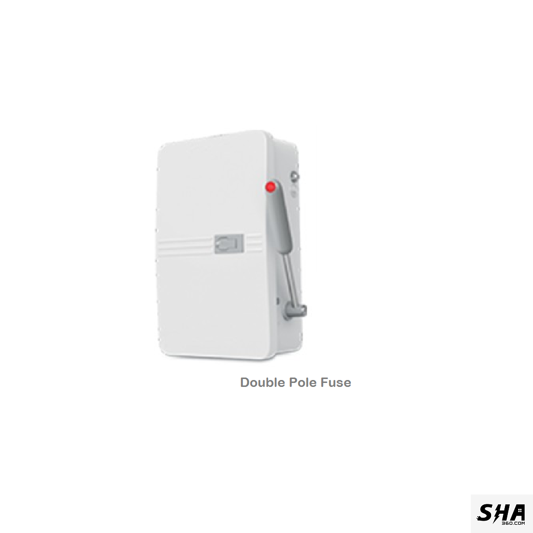 Vguard Switched Fuse Unit 32A Double Pole 240VAC Rewirable INVIDIA - Sha360