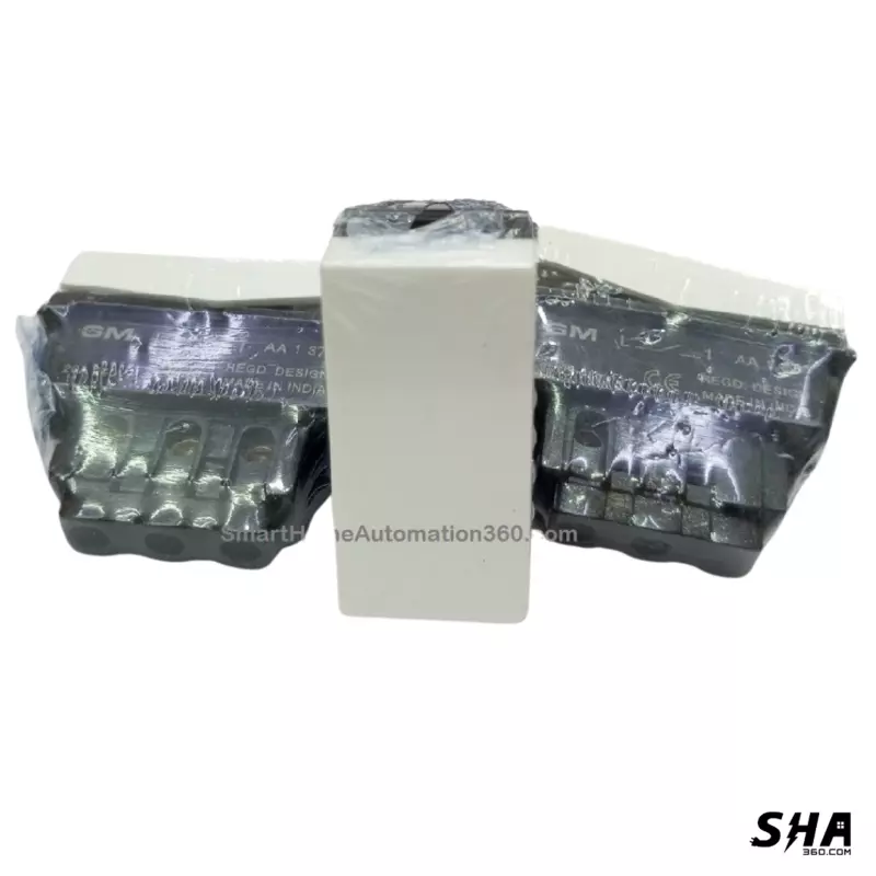 GM Modular Zicono 45s (FourFive) 6A/10A 1-Way Switch (White) - AA1361 - Sha360