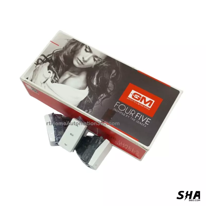 GM Modular Zicono 45s (FourFive) 16A/20A 2-Way Switch (White) - AA1373 - Sha360