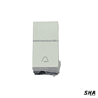 GM Modular Zicono 45s (FourFive) 6A/10A Bell Push Switch (White) - AA1364 - Sha360