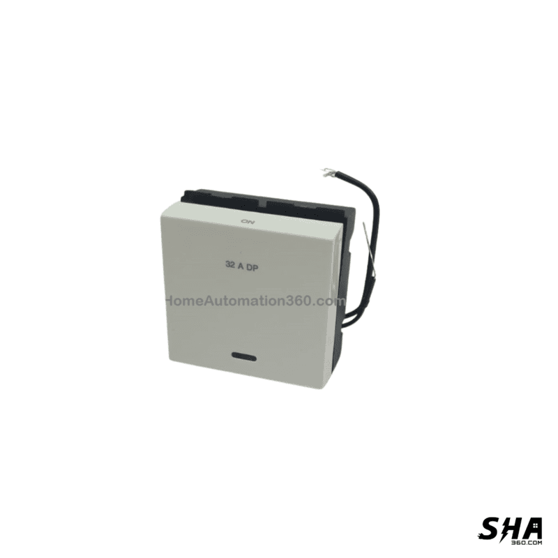 GM Modular Zicono 45s (FourFive) 32A DP Switch with LED Indicator (White) - AA2379 - Sha360 GM Modular Zicono 45s (FourFive) 32A DP Switch with LED Indicator (White) - AA2379 - Sha360