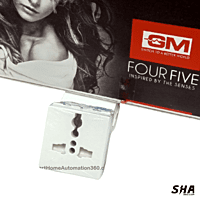 GM Modular 45s (FourFive) 13A International Socket (white) - AA2030 - Sha360