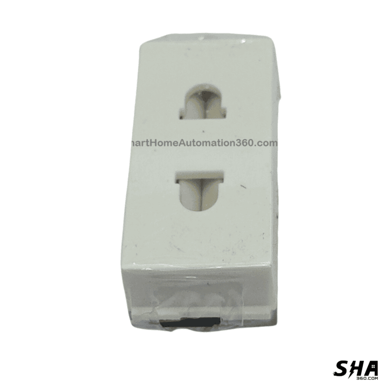 GM Modular 45s (FourFive) 6A Euro 2 pin Socket (white) - AA1028 - Sha360 GM Modular 45s (FourFive) 6A Euro 2 pin Socket (white) - AA1028 - Sha360