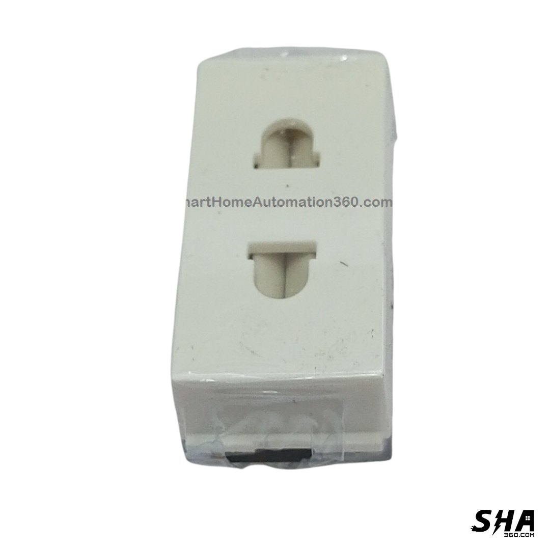 GM Modular 45s (FourFive) 6A Euro 2 pin Socket (white) - AA1028 - Sha360