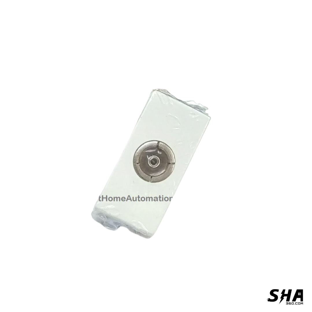 GM Modular 45s (FourFive) TV Socket 1 Module (White) - AA1032 - Sha360