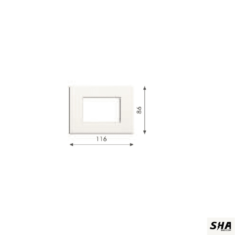 GM Modular Casablanca 3 Module Cover Plate (FourFive) 45s (white) - PK SB 03 009 - Sha360