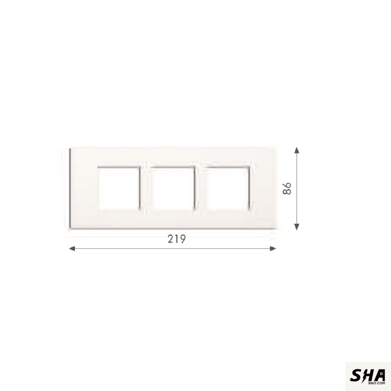 GM Modular Casablanca 6 Module Cover Plate (FourFive) 45s (white) - PK SB 06 005 - Sha360