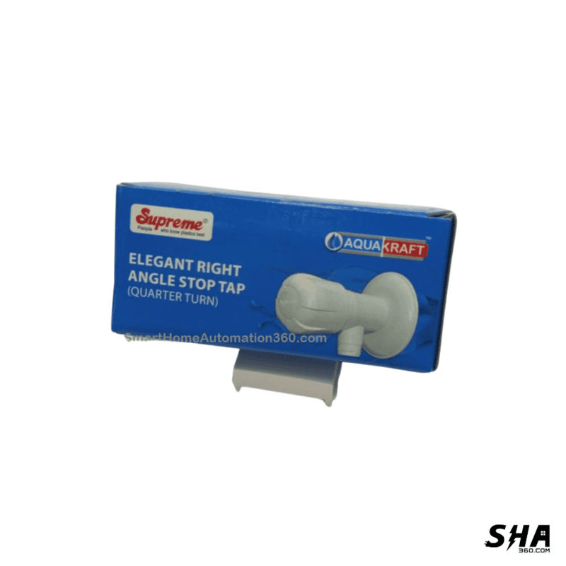 Supreme Right Angle Tap Valve ABS with Flange, Quarter Turn Elegant for kitchen Bathroom etc., - Sha360